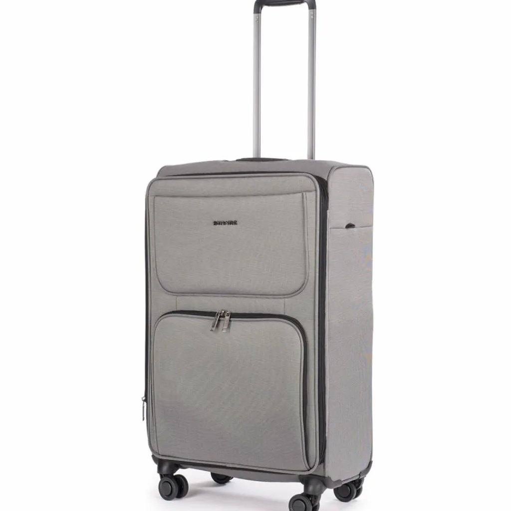 Stratic Weichgepäck|4-Rollen Koffer<Bendigo Light Plus 4-Rollen Trolley 72 cm Laptopfach silver
