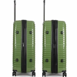 Stratic Hartgepäck|4-Rollen Koffer<Bright+ 4 Rollen Trolley L 76 cm mit Dehnfalte olive