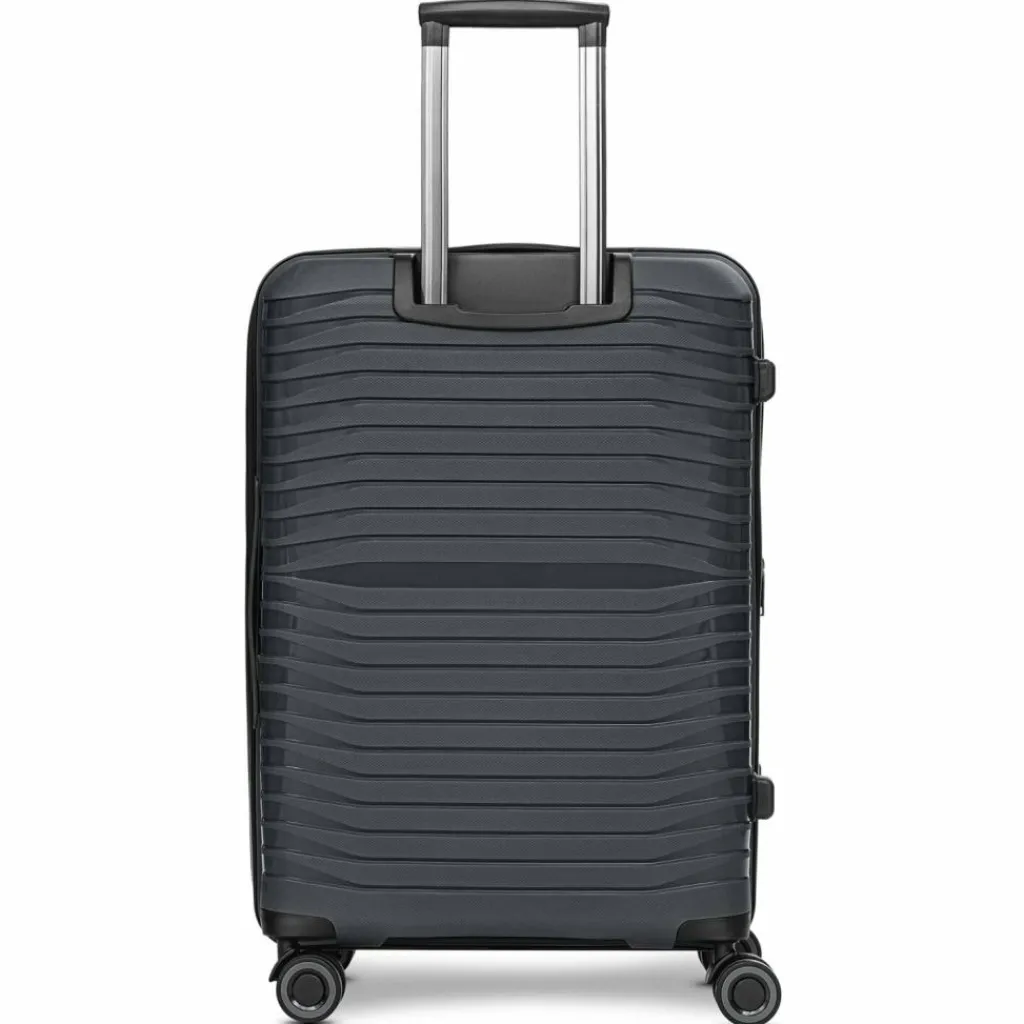 Stratic Hartgepäck|4-Rollen Koffer<Shine 4 Rollen Trolley 65 cm mit Dehnfalte black