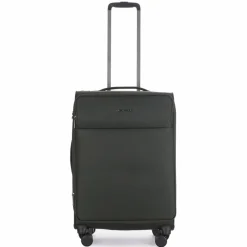 Stratic Weichgepäck|4-Rollen Koffer<Light + 4 Rollen Trolley 68 cm mit Dehnfalte dark green