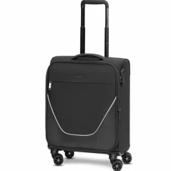 Stratic Weichgepäck Kabinengepäck|4-Rollen Kabinentrolleys<taska 4-Rollen Kabinentrolley S 55 cm mit Dehnfalte anthracite