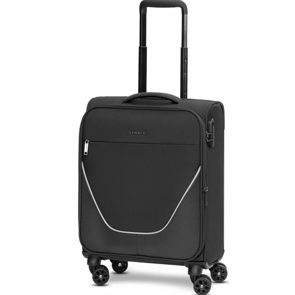 Stratic Weichgepäck Kabinengepäck|4-Rollen Kabinentrolleys<taska 4-Rollen Kabinentrolley S 55 cm mit Dehnfalte anthracite