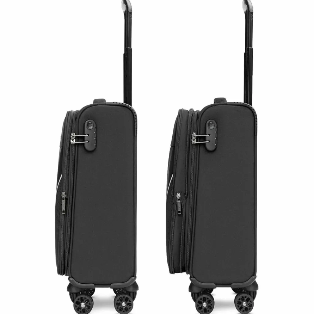 Stratic Weichgepäck Kabinengepäck|4-Rollen Kabinentrolleys<taska 4-Rollen Kabinentrolley S 55 cm mit Dehnfalte anthracite