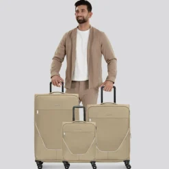 Outlet Stratic taska 4-Rollen Kofferset 3tlg. mit Dehnfalte taupe