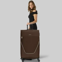 Best Stratic taska 4-Rollen Trolley L 76 cm mit Dehnfalte coffee