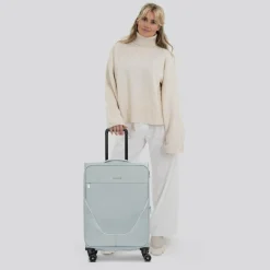 Best Stratic taska 4-Rollen Trolley M 65 cm mit Dehnfalte grey