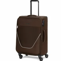 Stratic Weichgepäck|4-Rollen Koffer<taska 4-Rollen Trolley M 65 cm mit Dehnfalte coffee