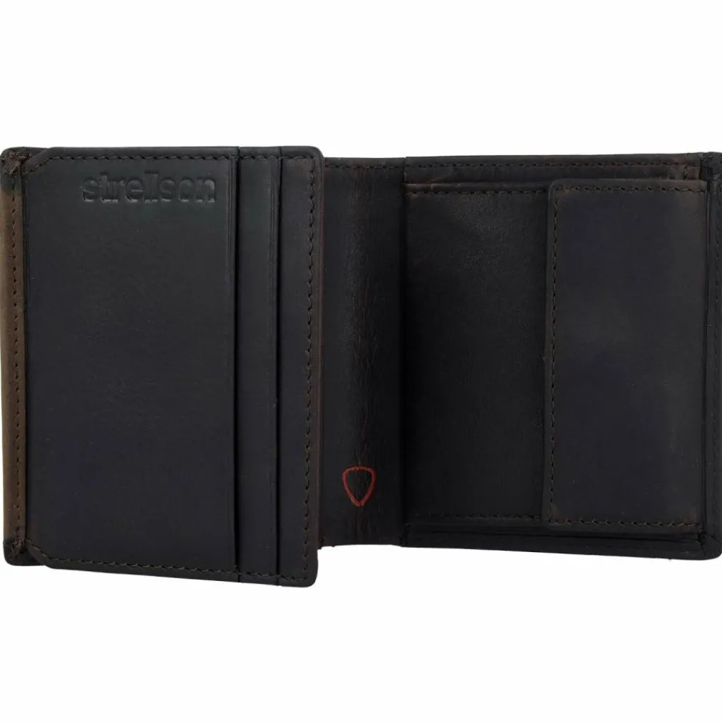 Strellson Herrengeldbörsen Hochformat<Camden Geldbörse Leder 9,5 cm dark brown