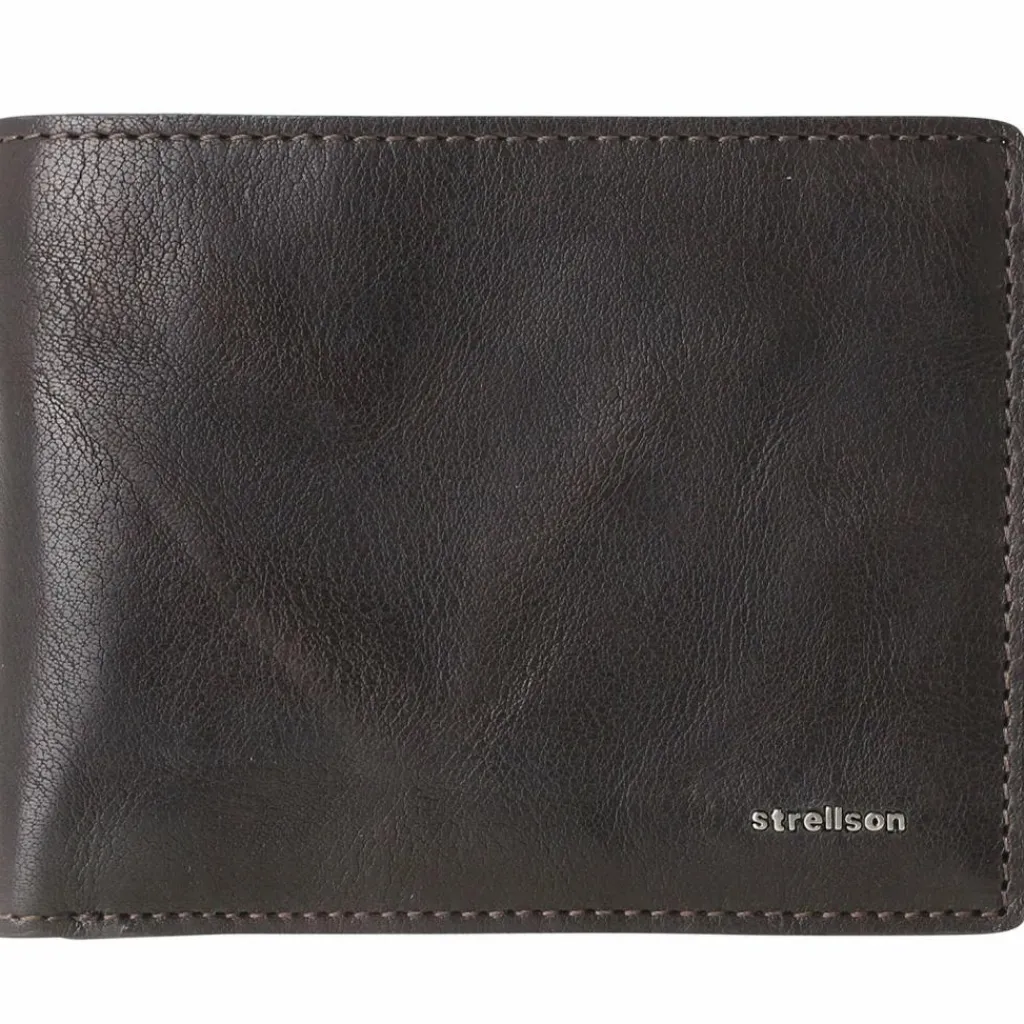 Strellson Herrengeldbörsen Querformat<Jefferson BillFold H8 Geldbörse Leder 12 cm dark brown