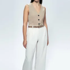 Tamaris Damengürtel<Gürtel Leder taupe-dunkelbraun