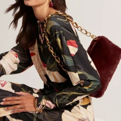 Hot Ted Baker Cuddles Schultertasche 24 cm wine