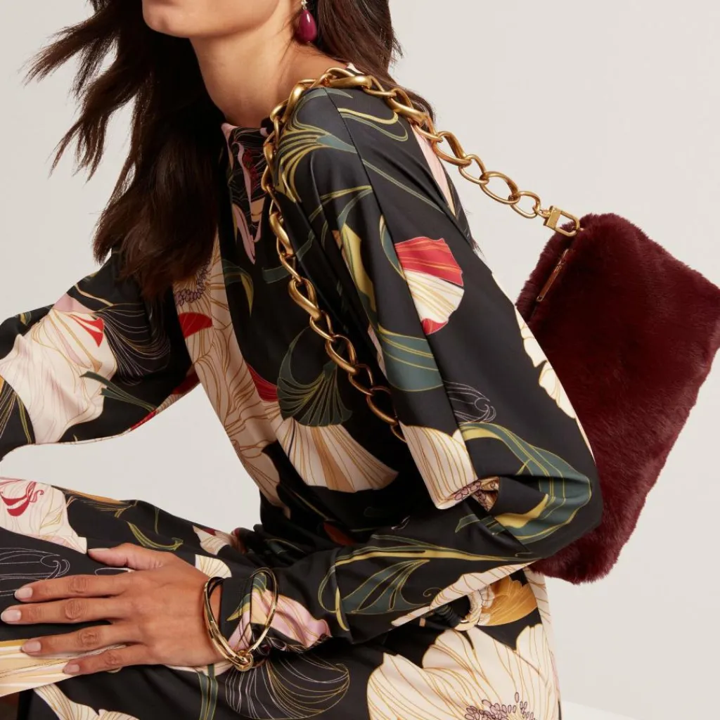 Hot Ted Baker Cuddles Schultertasche 24 cm wine