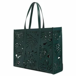 Hot Ted Baker Leiian Shopper Tasche Leder 46 cm green