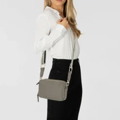 Ted Baker Stunna Mini Bag Umhängetasche Leder 17 cm mid-grey