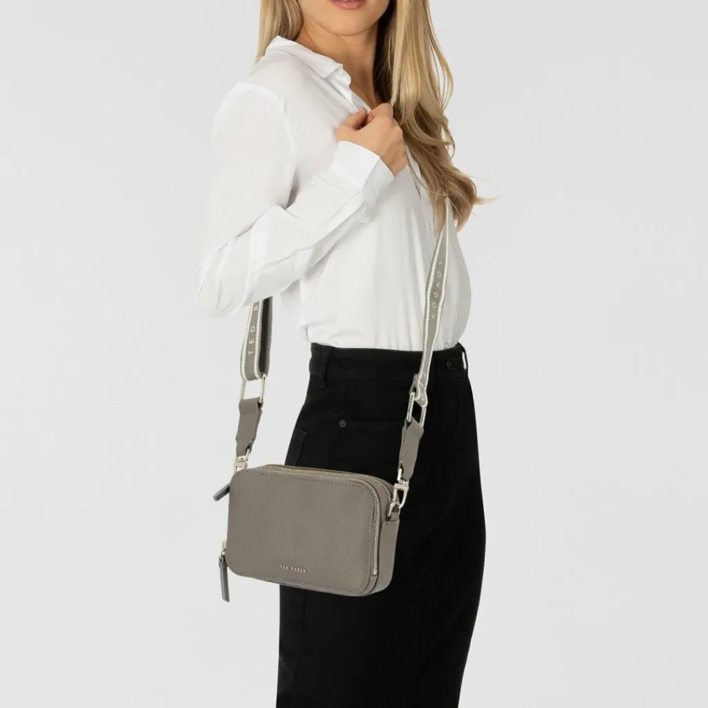Ted Baker Stunna Mini Bag Umhängetasche Leder 17 cm mid-grey