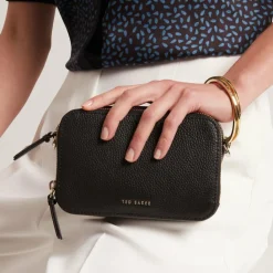 Sale Ted Baker Stunna Mini Bag Umhängetasche Leder 17 cm black