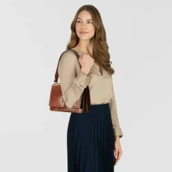 The Bridge Schultertaschen<Beatrice Schultertasche Leder 26 cm brown