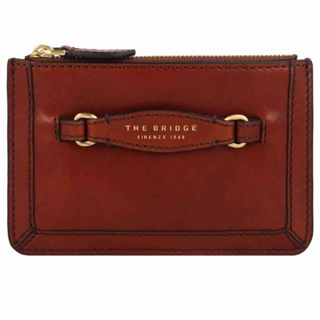 The Bridge Damengeldbörsen Querformat<Bettina Geldbörse RFID Schutz Leder 13 cm marrone