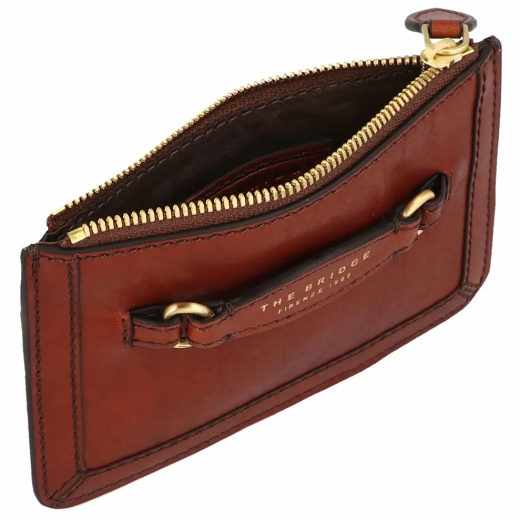 The Bridge Damengeldbörsen Querformat<Bettina Geldbörse RFID Schutz Leder 13 cm marrone