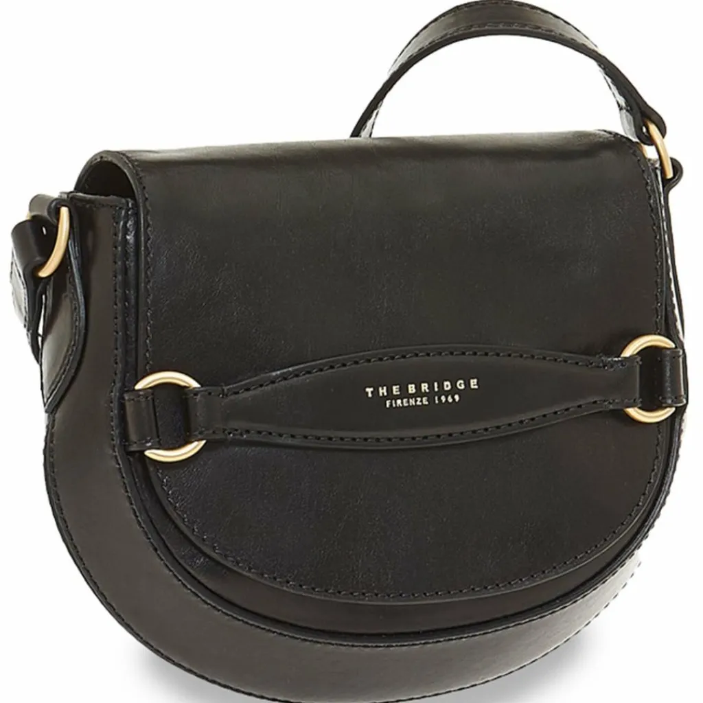 Hot The Bridge Bettina Umhängetasche Leder 22 cm nero