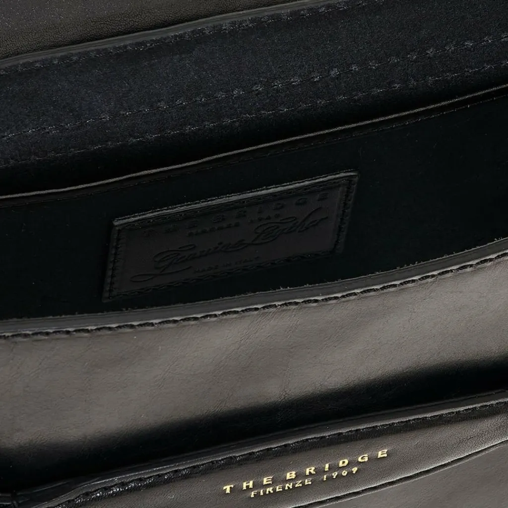 Hot The Bridge Bettina Umhängetasche Leder 22 cm nero