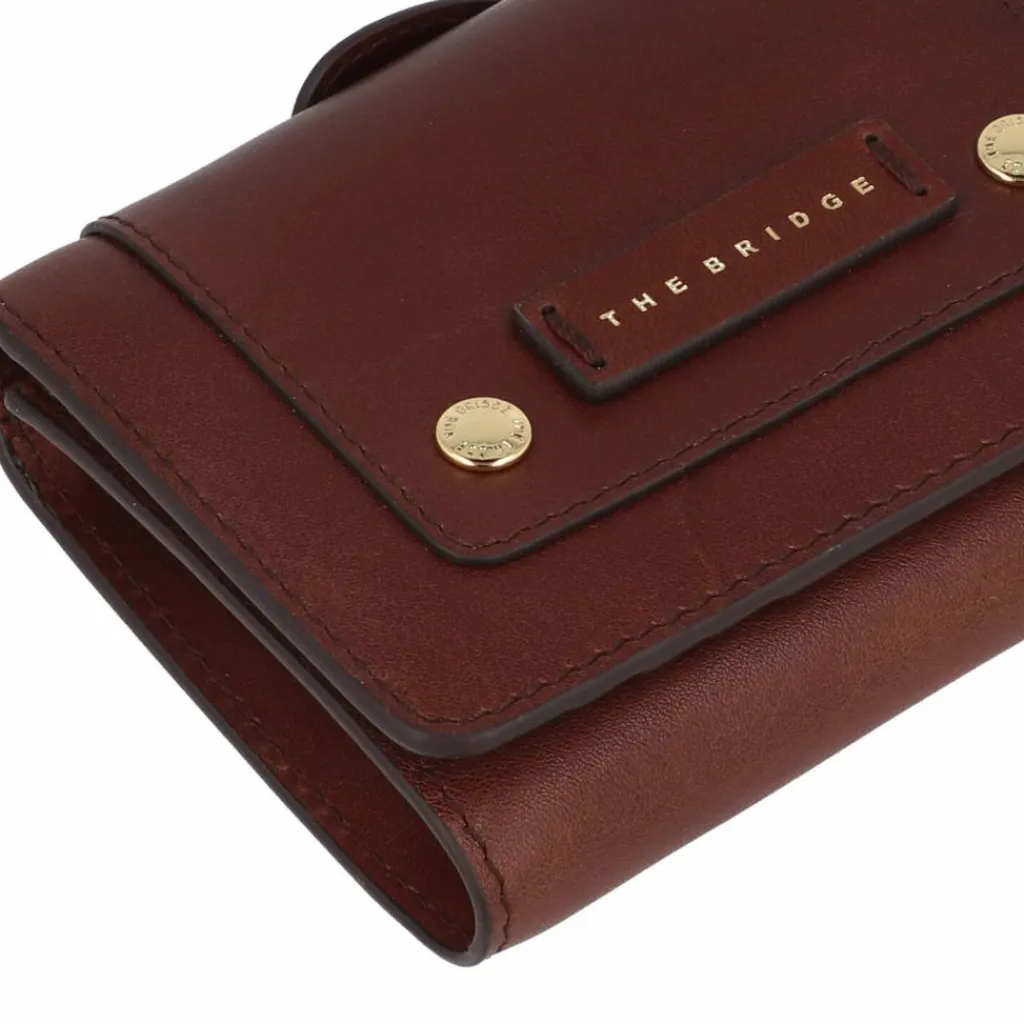 Sale The Bridge Cacilia Geldbörse RFID Schutz Leder 12 cm marrone