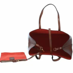 Online The Bridge Dalston Schultertasche Leder 32 cm marrone