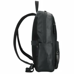 New The Bridge Damiano Business-Rucksack Leder 39 cm Laptopfach nero