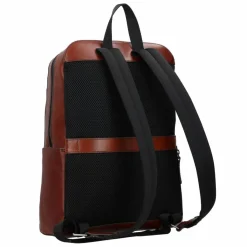 New The Bridge Damiano Business-Rucksack Leder 39 cm Laptopfach marrone