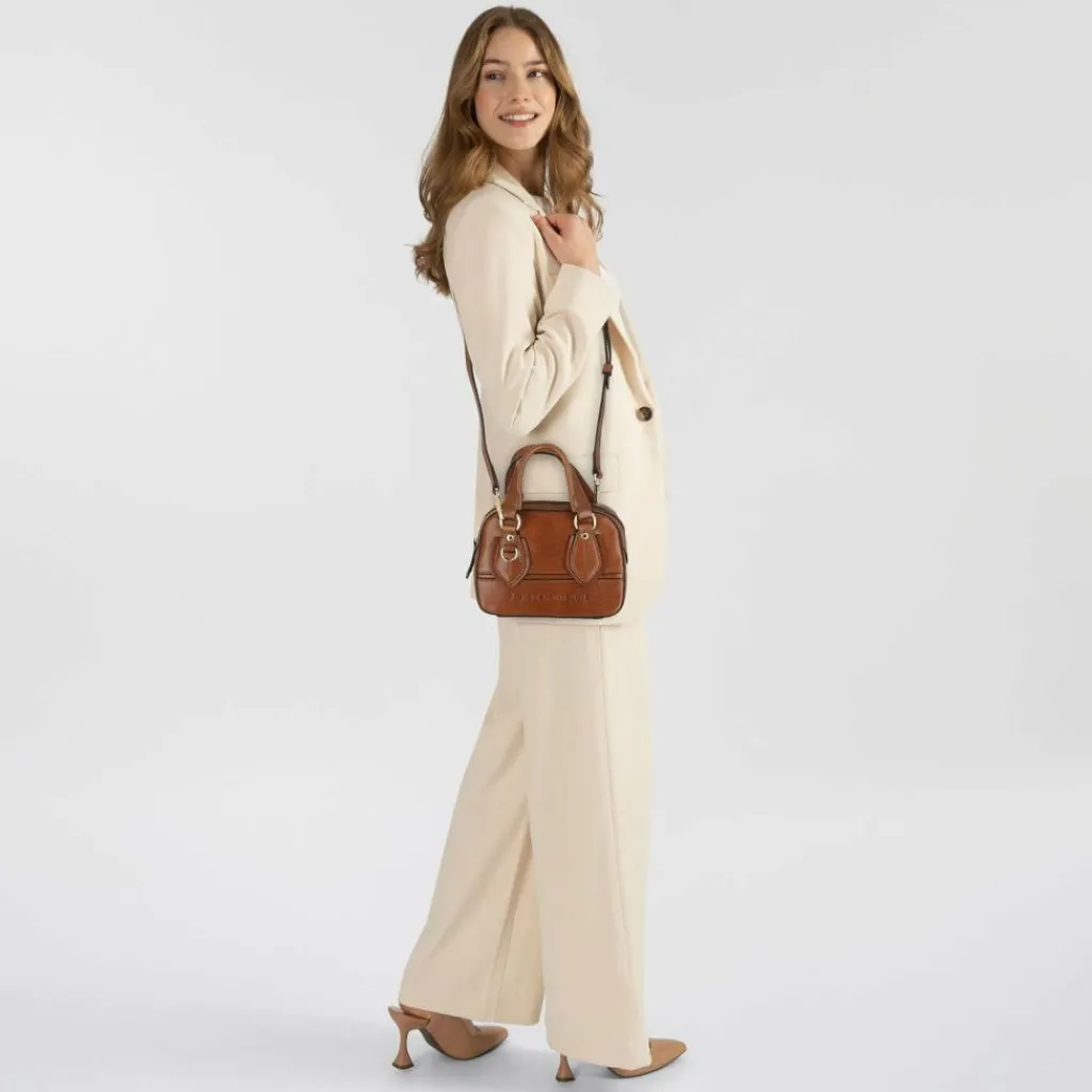 New The Bridge Daphne Handtasche Leder 20 cm marrone