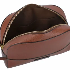 Clearance The Bridge Domitilla Kulturbeutel Leder 14 cm marrone-gold