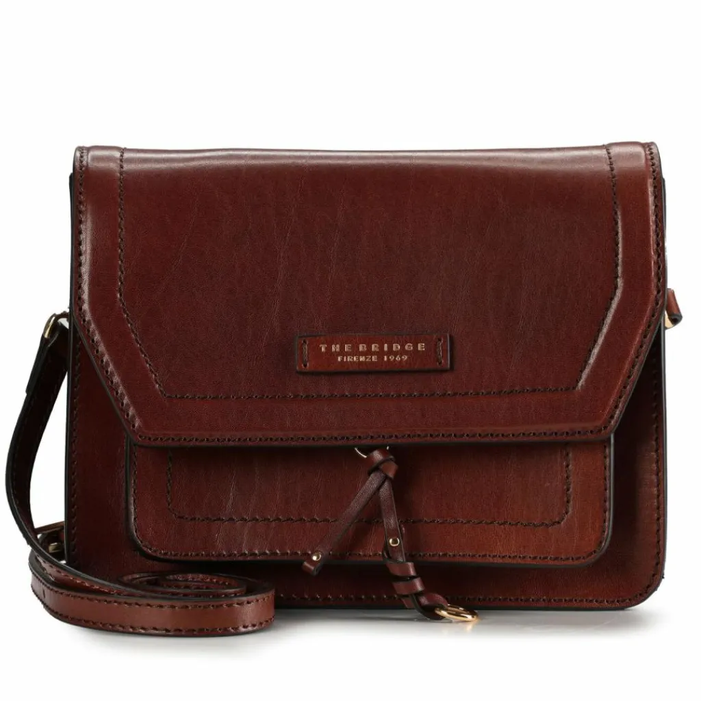 The Bridge Umhängetaschen<Elba Umhängetasche Leder 28 cm brown