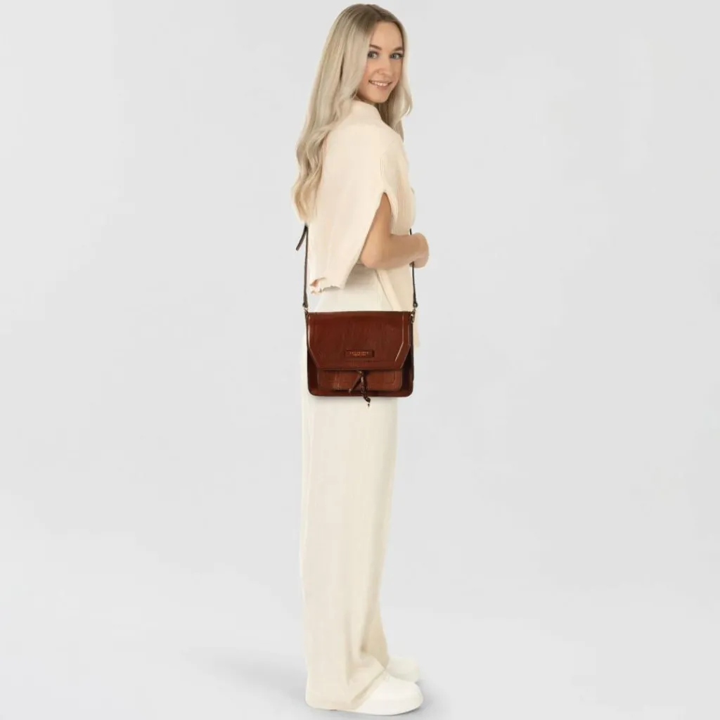 The Bridge Umhängetaschen<Elba Umhängetasche Leder 28 cm brown