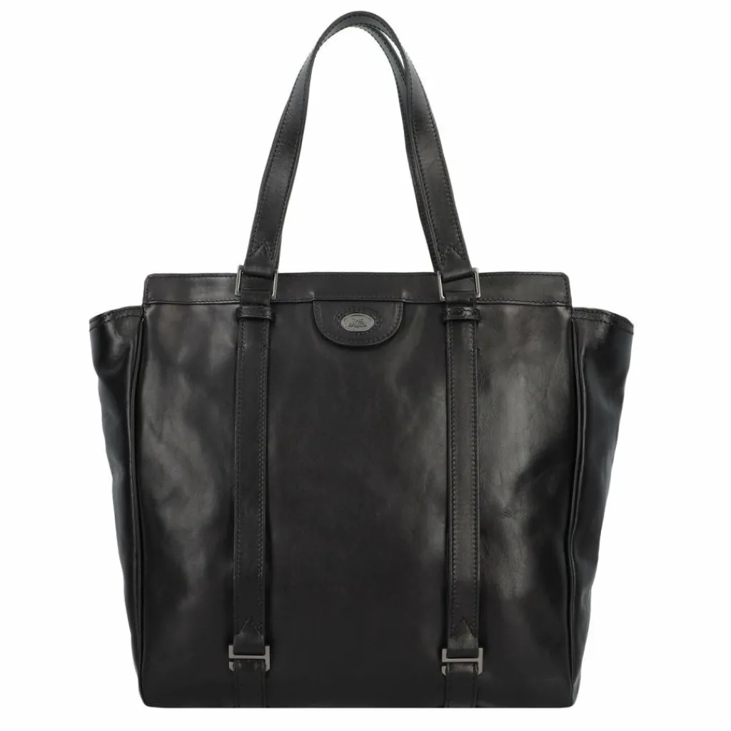 The Bridge Henkeltaschen|Schultertaschen<Fabio Schultertasche Leder 36 cm Laptopfach nero