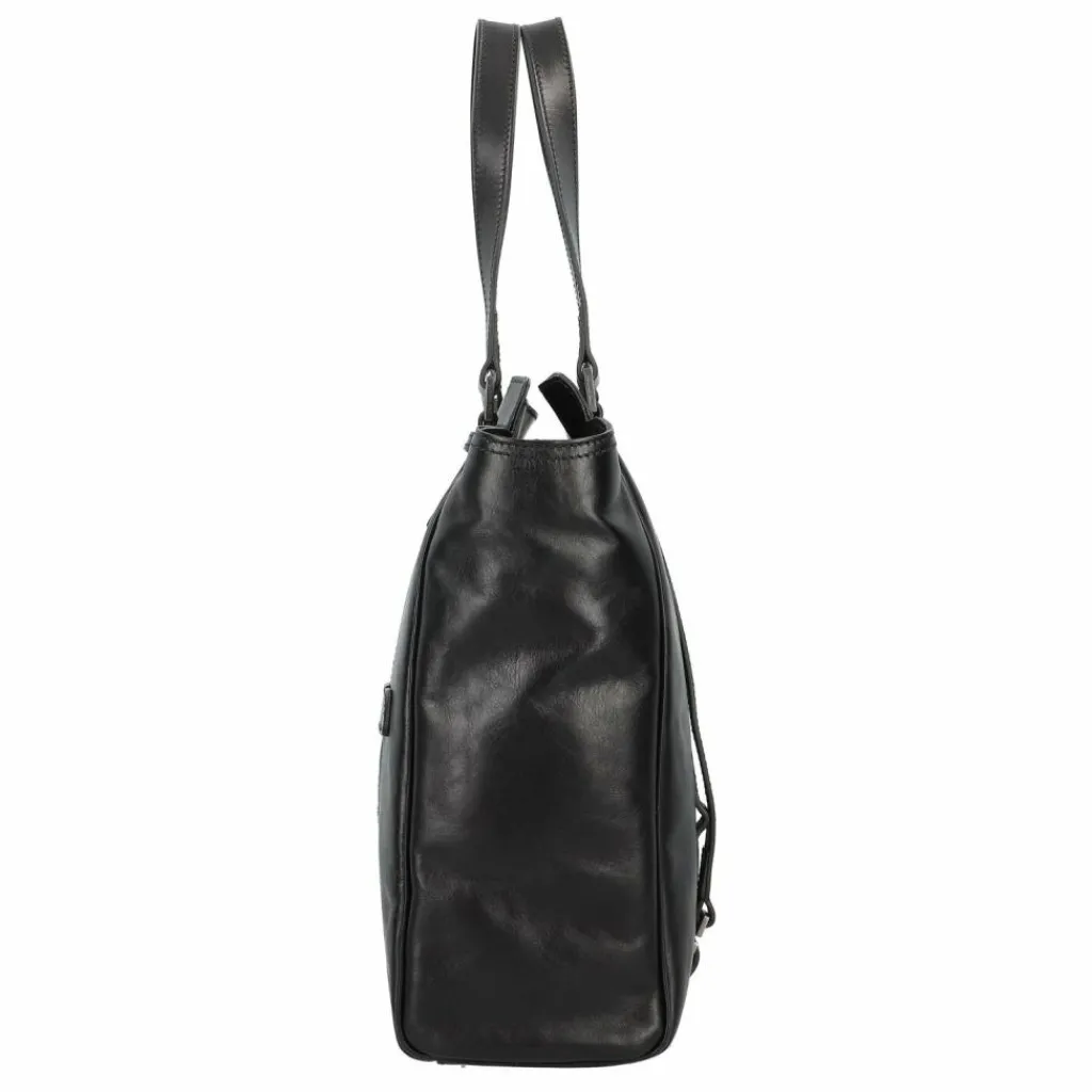 The Bridge Henkeltaschen|Schultertaschen<Fabio Schultertasche Leder 36 cm Laptopfach nero