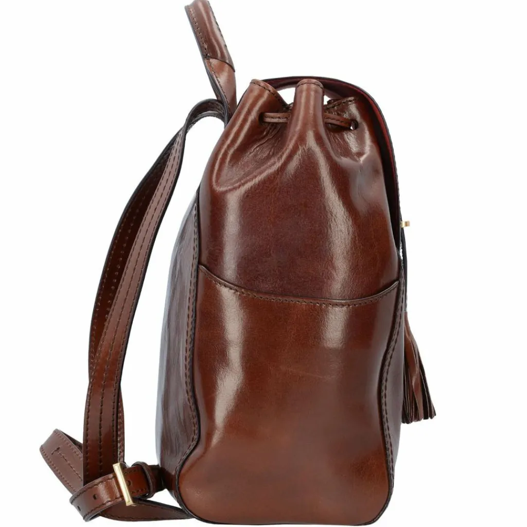 The Bridge Florentin City Rucksack Leder 31 cm brown-gold