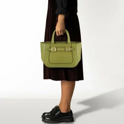 Clearance The Bridge Gaia Handtasche Leder 23 cm pistacchio