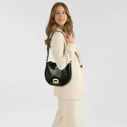 Clearance The Bridge Ilaria Schultertasche Leder 27 cm nero