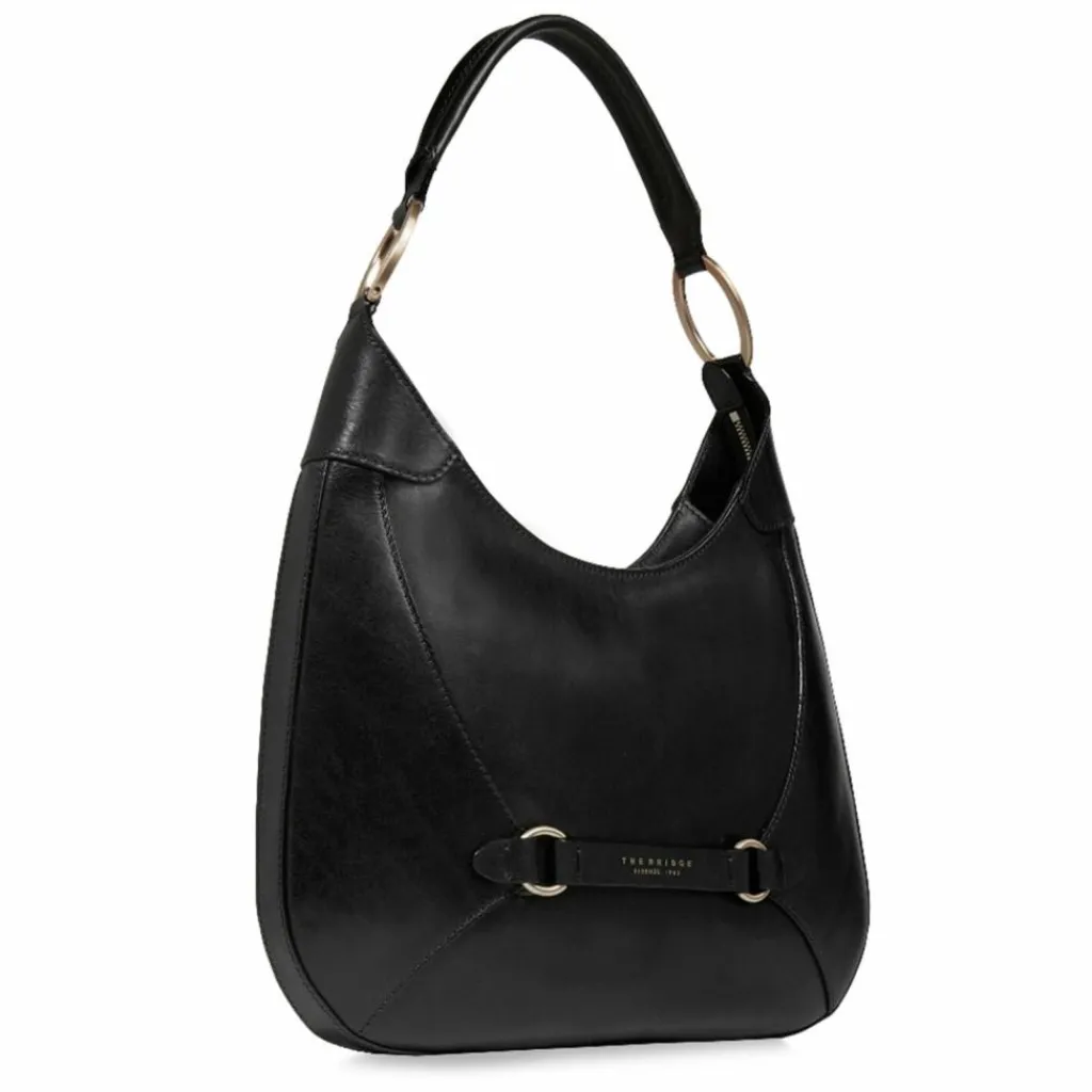 The Bridge Schultertaschen|Henkeltaschen<Isabella Schultertasche Leder 37.5 cm nero