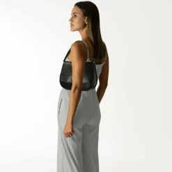 The Bridge Schultertaschen<Isadora Schultertasche Leder 30 cm nero