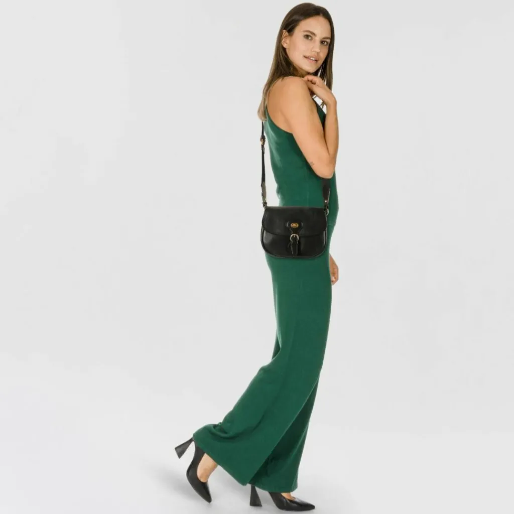 The Bridge Umhängetaschen<Isadora Umhängetasche Leder 23 cm nero