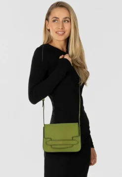 The Bridge Umhängetaschen<Lucrezia Umhängetasche Leder 18 cm pistacchio