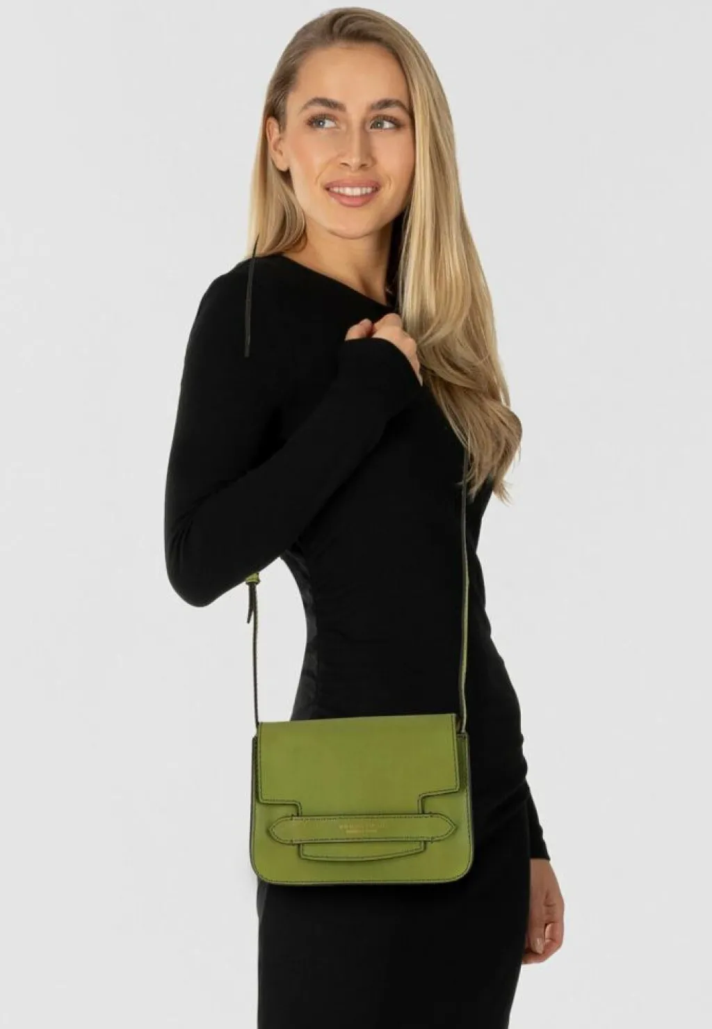 The Bridge Umhängetaschen<Lucrezia Umhängetasche Leder 18 cm pistacchio