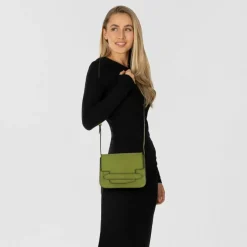 The Bridge Umhängetaschen<Lucrezia Umhängetasche Leder 18 cm pistacchio