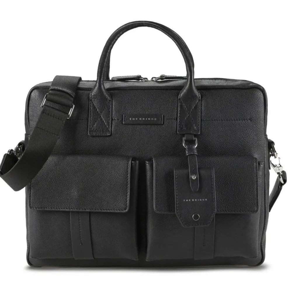Discount The Bridge Serristori Aktentasche Leder 39 cm Laptopfach black