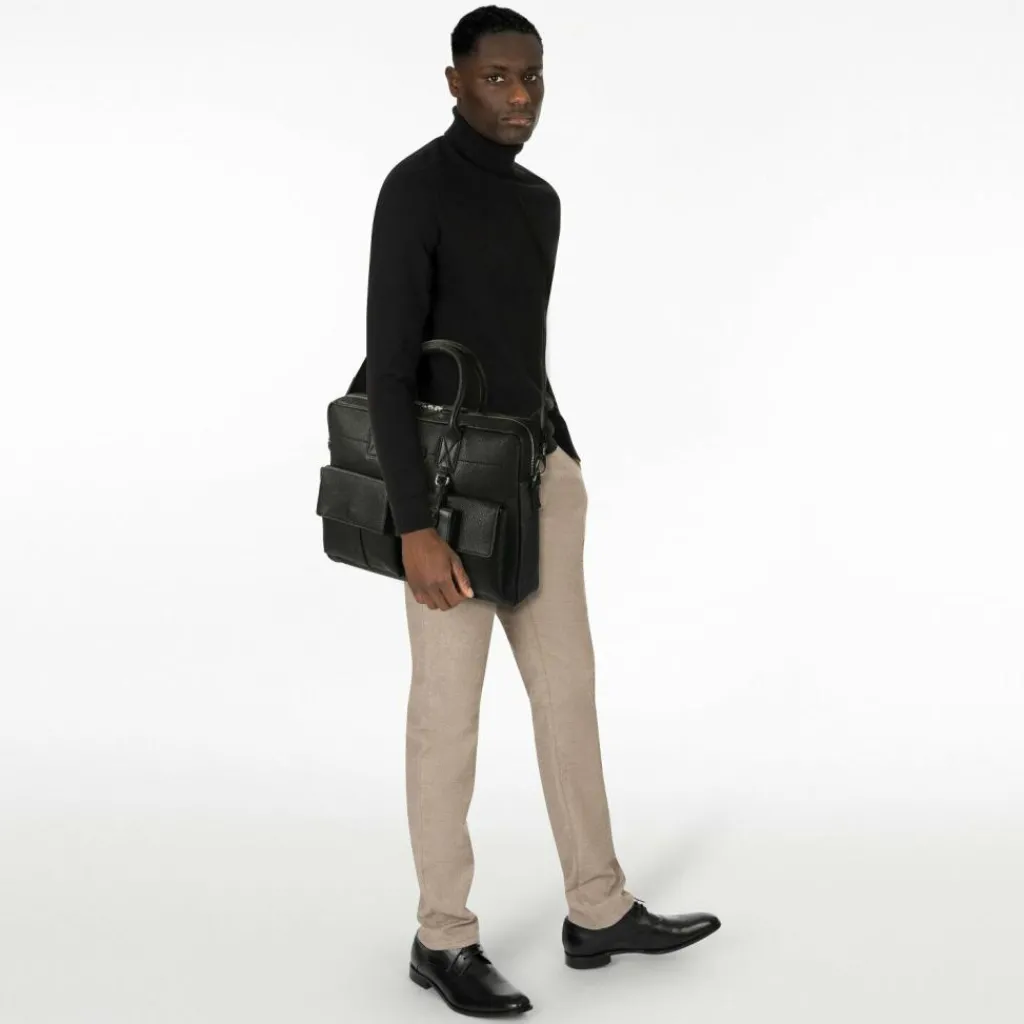 Discount The Bridge Serristori Aktentasche Leder 39 cm Laptopfach black