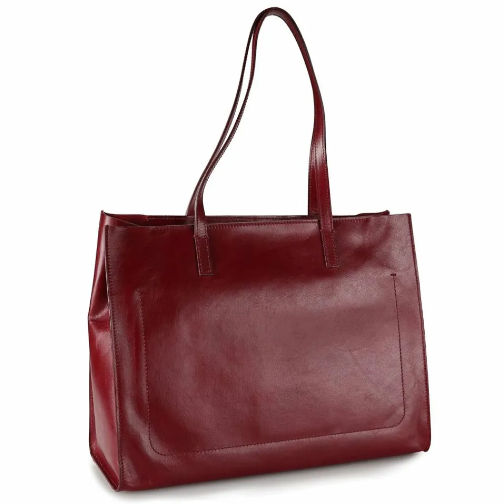 The Bridge Shopper|Schultertaschen<Shopper Tasche Leder 36 cm rosso