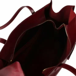 The Bridge Shopper|Schultertaschen<Shopper Tasche Leder 36 cm rosso