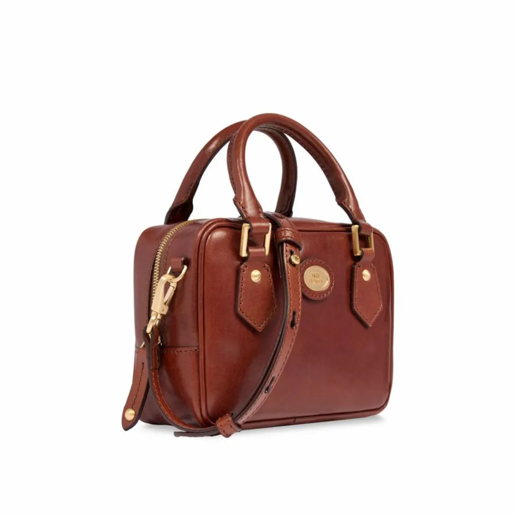 New The Bridge Stodo Handtasche Leder 20 cm marrone