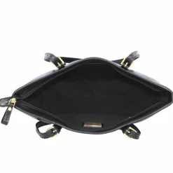 The Bridge Shopper|Schultertaschen<Story Donna Shopper Tasche Leder 32 cm nero-gold